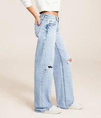 Baggy Low Rise Wide Leg Stretch Jean