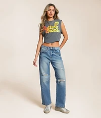 High Rise Barrel Stretch Jean