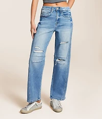High Rise Barrel Stretch Jean