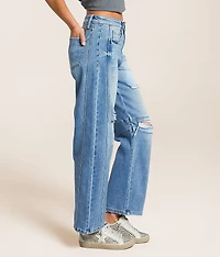High Rise Barrel Stretch Jean