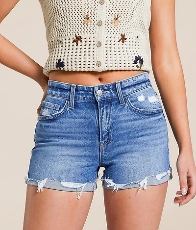Mid-Rise Stretch Cuffed Short