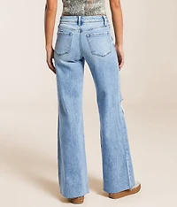 Mid-Rise Wide Leg Stretch Jean