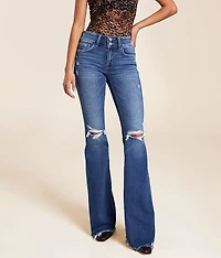 Mid-Rise Flare Stretch Jean