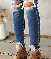 High Rise Ankle Skinny Stretch Jean