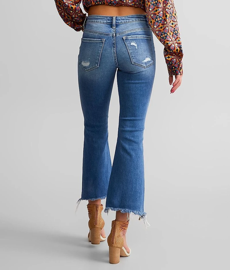 Mid-Rise Cropped Flare Stretch Jean