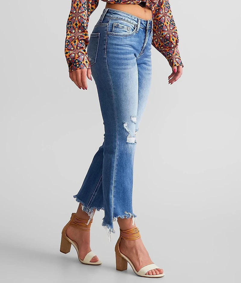 Mid-Rise Cropped Flare Stretch Jean