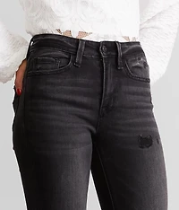 High Rise Slim Straight Split Jean