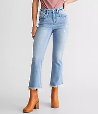 High Rise Cropped Flare Stretch Jean