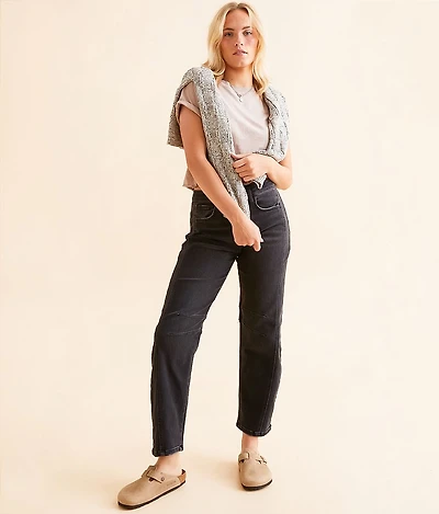 High Rise Barrel Stretch Jean