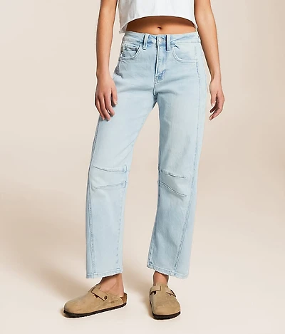 High Rise Barrel Stretch Jean