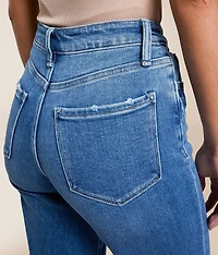 High Rise Cropped Wide Leg Stretch Jean