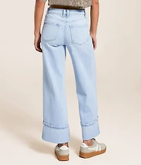 High Rise Cropped Wide Leg Stretch Jean