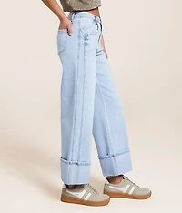 High Rise Cropped Wide Leg Stretch Jean