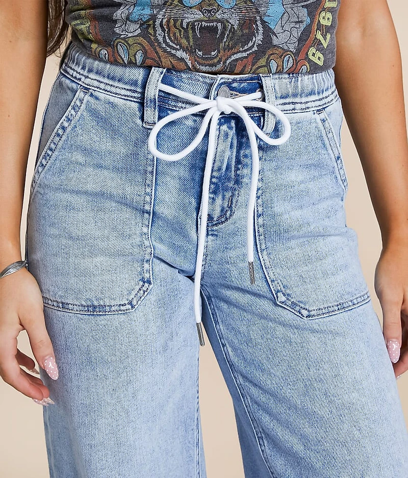 High Rise Wide Leg Stretch Jean