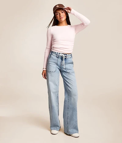 High Rise Wide Leg Stretch Jean