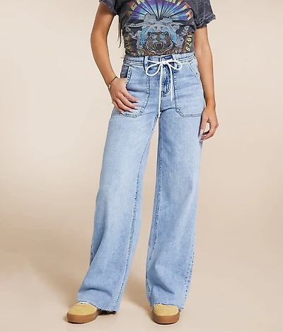 High Rise Wide Leg Stretch Jean