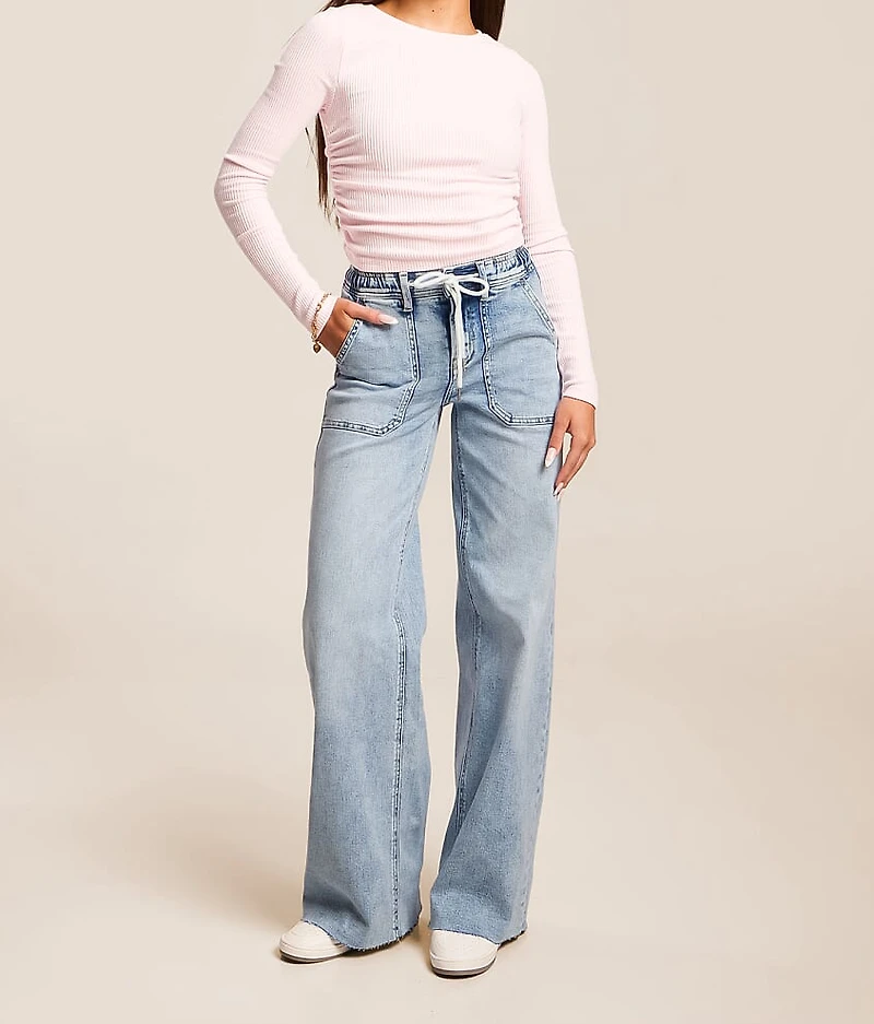 High Rise Wide Leg Stretch Jean