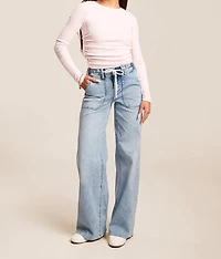 High Rise Wide Leg Stretch Jean