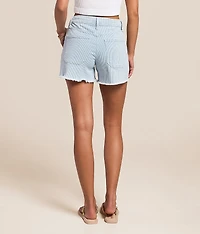 Striped High Rise Stretch Short
