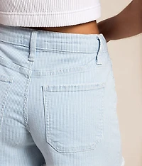 Striped High Rise Stretch Short
