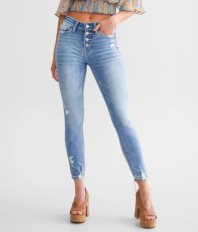 High Rise Ankle Skinny Stretch Jean