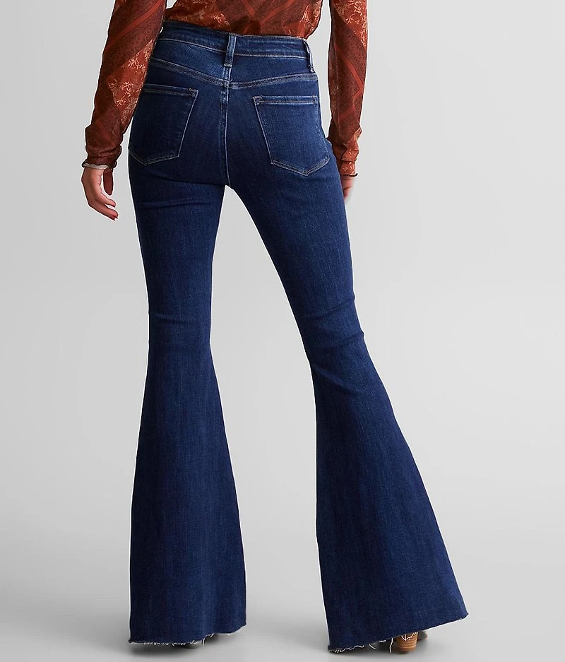 High Rise Pieced Super Flare Stretch Jean