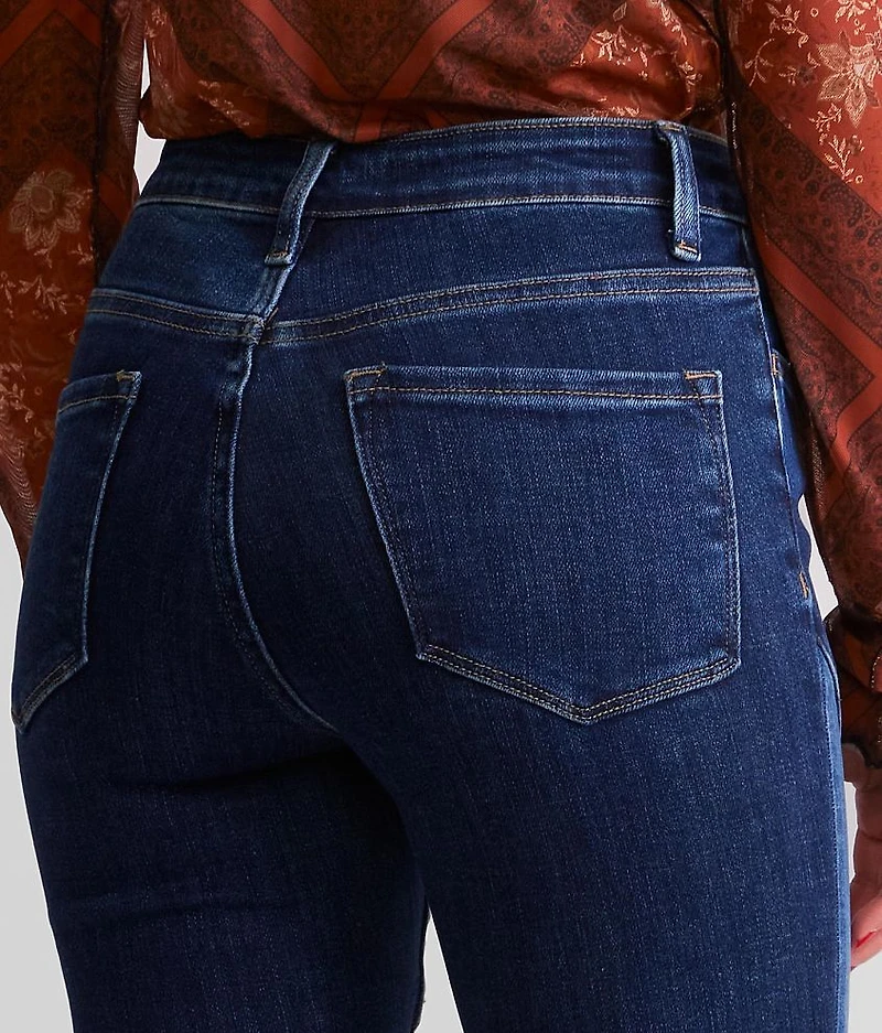 High Rise Pieced Super Flare Stretch Jean