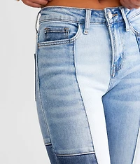 High Rise Pieced Flare Stretch Jean