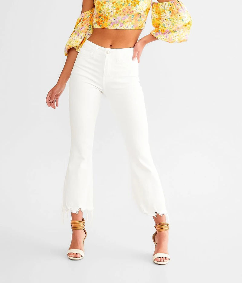 High Rise Cropped Flare Stretch Jean