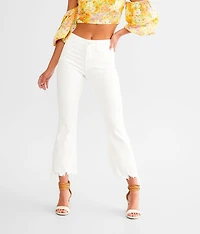 High Rise Cropped Flare Stretch Jean