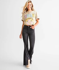 High Rise Super Split Flare Stretch Jean