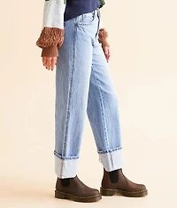 Gabby Baggy Cropped Straight Cuffed Jean