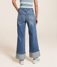 Kris Baggy Wide Leg Cropped Stretch Jean