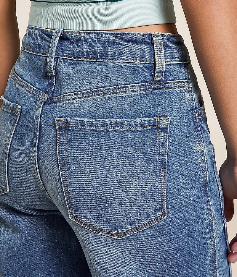 Kris Baggy Wide Leg Cropped Stretch Jean