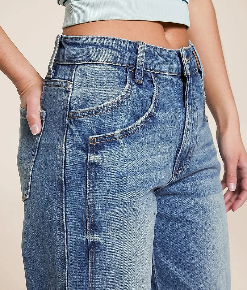 Kris Baggy Wide Leg Cropped Stretch Jean