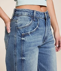 Kris Baggy Wide Leg Cropped Stretch Jean