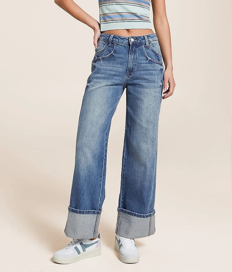 Kris Baggy Wide Leg Cropped Stretch Jean