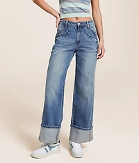 Kris Baggy Wide Leg Cropped Stretch Jean