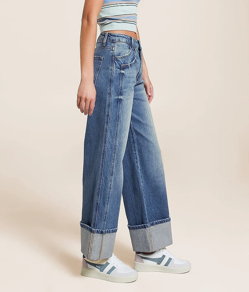 Kris Baggy Wide Leg Cropped Stretch Jean