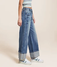 Kris Baggy Wide Leg Cropped Stretch Jean