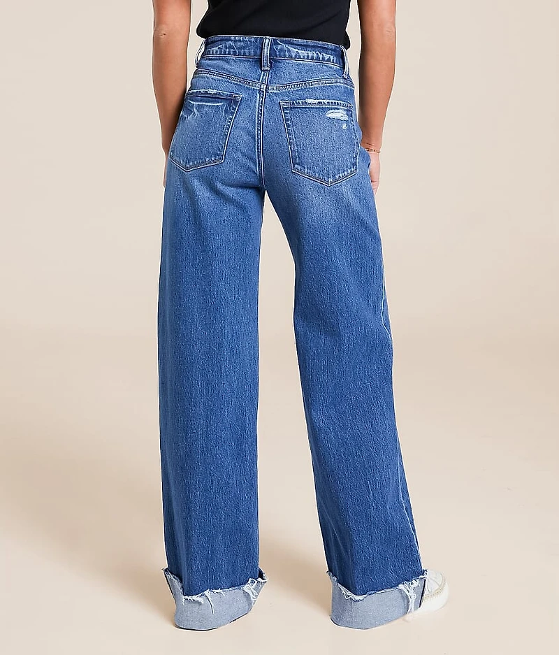 Kris Baggy Wide Leg Stretch Cuffed Jean