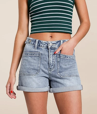 Rebecca High Rise Cuffed Stretch Short