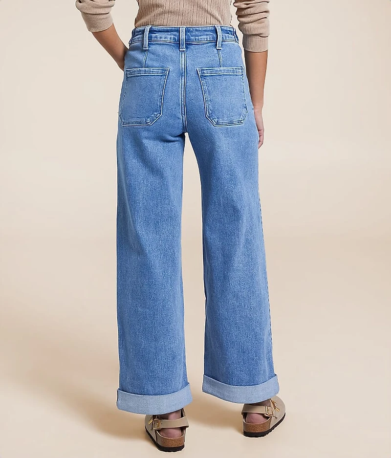 Olivia Cropped Wide Leg Stretch Jean
