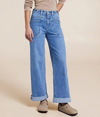 Olivia Cropped Wide Leg Stretch Jean