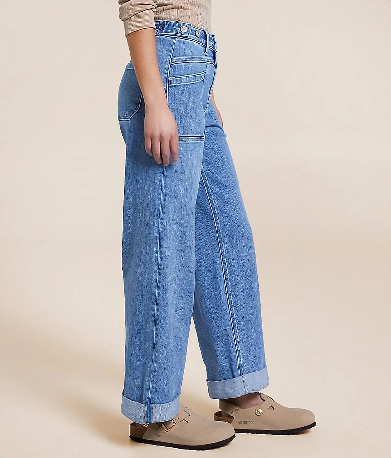 Olivia Cropped Wide Leg Stretch Jean