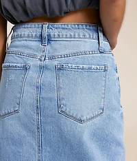Claudia High Rise Midi Denim Skirt