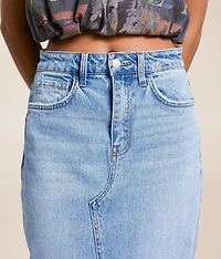 Claudia High Rise Midi Denim Skirt