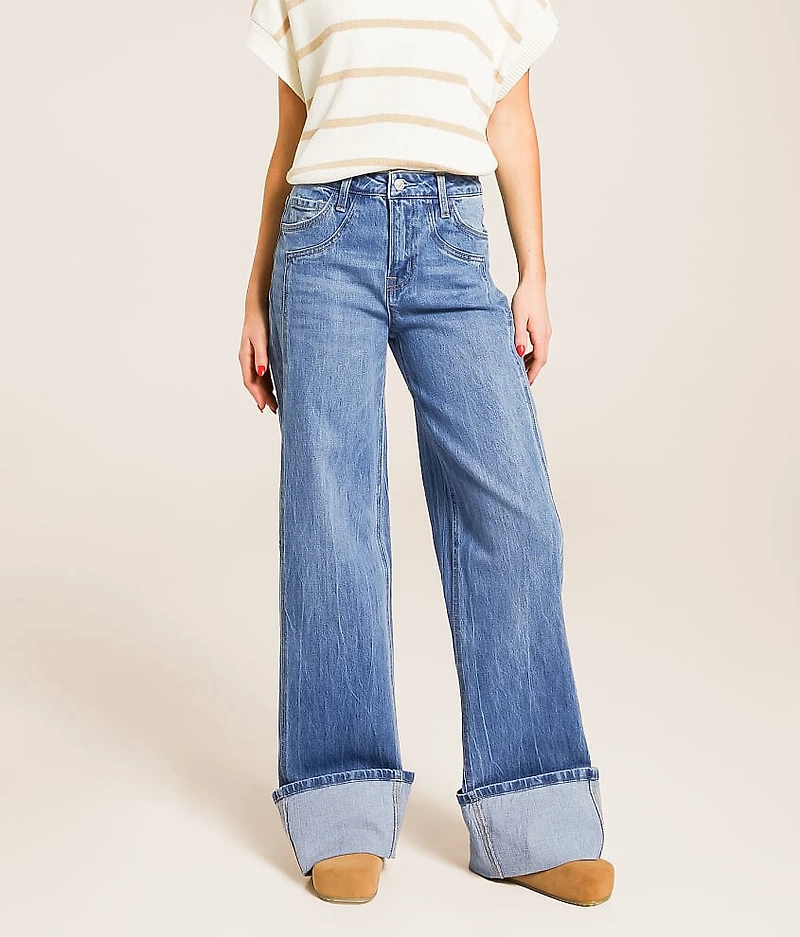 Kris Baggy Wide Leg Stretch Cuffed Jean