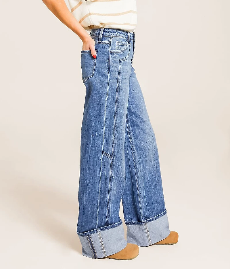 Kris Baggy Wide Leg Stretch Cuffed Jean