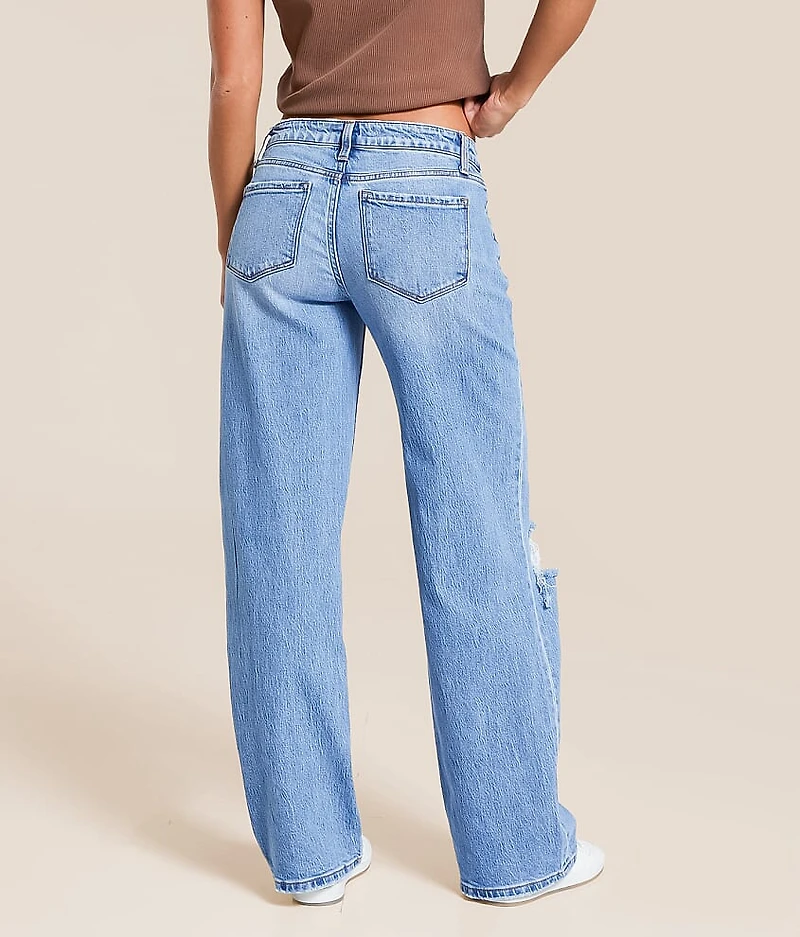 Aubrey Low Rise Baggy Wide Leg Strech Jean